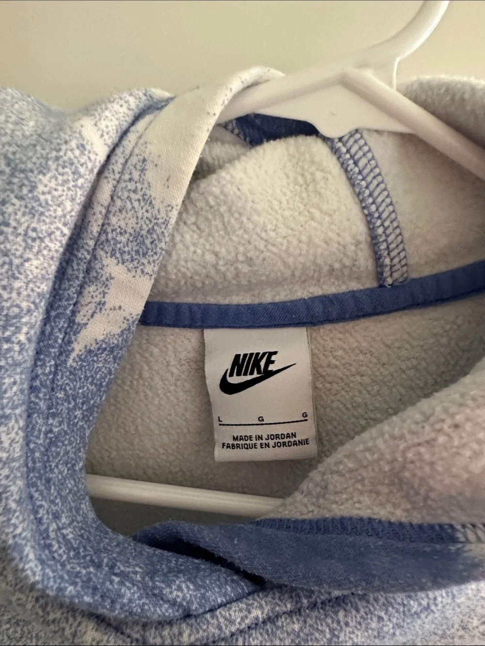 Nike kids Blue and White Crewneck Hoodie Sweater